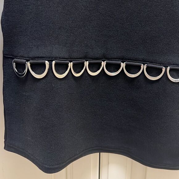 NWOT Carlisle 2 PIECE Black Metal Suit Skirt Set Sz M Formal Business Attire - Picture 8 of 9